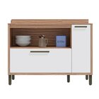 Balcão De Cozinha 120cm Com 1 Porta 1 Gaveta Tampo E Porta Co