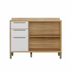 Balcão De Cozinha 120cm Com 2 Portas Basculantes 3 Gavetas E