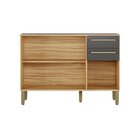 Balcão De Cozinha 120cm Com 3 Portas 2 Gavetas E Tampo 100% M