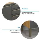 Balcão De Cozinha 120cm Com 3 Portas 2 Gavetas E Tampo 100% M