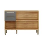 Balcão De Cozinha 120cm Com 3 Portas 2 Gavetas E Tampo 100% M