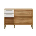 Balcão De Cozinha 120cm Com 3 Portas 2 Gavetas E Tampo 100% M