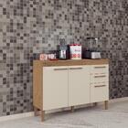 Balcão De Cozinha 120cm Com 3 Portas E 2 Gavetas Multimóveis