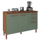 Balcão De Cozinha 120cm Com 3 Portas E 2 Gavetas Multimóveis