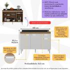 Balcão De Cozinha 120cm Gabinete Para Pia Paris Multimóveis M