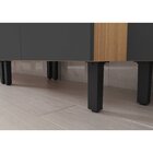 Balcão De Cozinha 120cm Mdf 3 Portas 2 Gavetas Sem Tampo Port