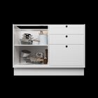 Balcão De Cozinha 1 Porta 3 Gavetas 100% Mdf 120cm Sem Tampo