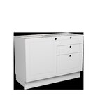 Balcão De Cozinha 1 Porta 3 Gavetas 100% Mdf 120cm Sem Tampo