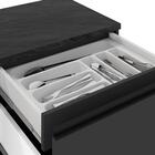 Balcão De Cozinha 1 Porta 3 Gavetas Berlim Grafite