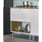 Balcão De Cozinha 1 Porta Basculante 1 Nicho Em Madeira Quadr