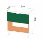 Balcão De Cozinha 1 Porta Basculante 1 Nicho Em Madeira Quadr