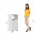 Balcao De Cozinha 1 Porta Com Nicho  Branco