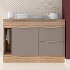 Balcão De Cozinha 1 Porta Com Tampo Rochester Carvalho Fume