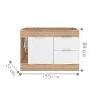 Balcão De Cozinha 1 Porta Sem Tampo Rochester Carvalho Branco