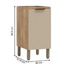 Balcão De Cozinha 1 Prateleira Manaus Freijó Vanilla