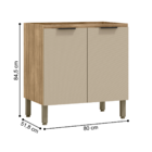 Balcão De Cozinha 1 Prateleira Suíça Freijó Vanilla