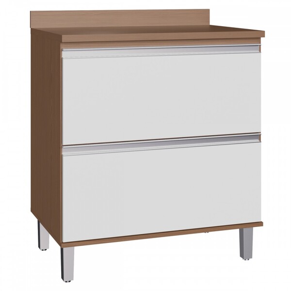 Balcão De Cozinha 2 Gavetas Co7020 Avela/branco Off - Decibal