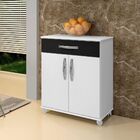 Balcão De Cozinha 2 Portas 1 Gaveta Arte Móveis Branco Branco