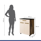 Balcão De Cozinha 2 Portas 1 Gaveta Girassol Kaiki