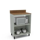 Balcão De Cozinha 2 Portas 1 Nicho Oliva Koya Verde