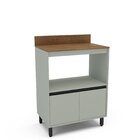 Balcão De Cozinha 2 Portas 1 Nicho Oliva Koya Verde