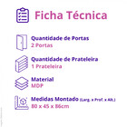 Balcão De Cozinha 2 Portas 1 Prateleira Eduarda