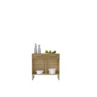 Balcão De Cozinha 2 Portas 2 Gavetas 90,9cm Nala  Freijó/supr