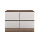 Balcão De Cozinha 2 Portas 2 Gavetas Austin Carvalho Off-white