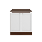 Balcão De Cozinha 2 Portas 2 Gavetas Com Tampo Lissa Nogueira