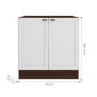 Balcão De Cozinha 2 Portas 2 Gavetas Com Tampo Lissa Nogueira