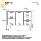 Balcão De Cozinha 2 Portas 3 Gavetas 120 Júpiter Branco