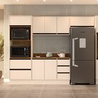 Balcão De Cozinha 2 Portas 3 Gavetas Sem Tampo Creme Koya Cre