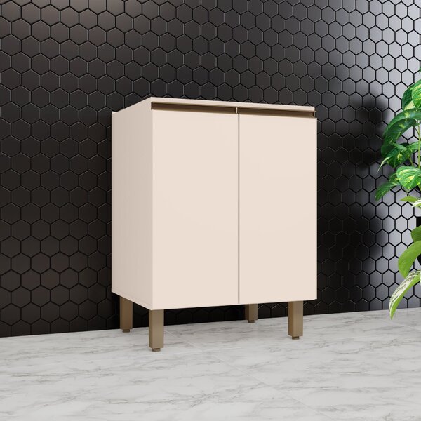 Balcão De Cozinha 2 Portas 600 Mm 100% Mdf Aurora Espresso Mó