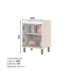 Balcão De Cozinha 2 Portas 600 Mm 100% Mdf Aurora Espresso Mó