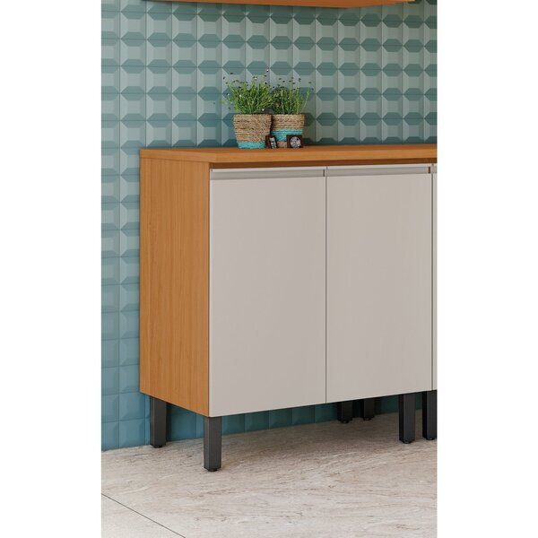 Balcão De Cozinha 2 Portas 70cm Com Tampo Namur Itatiaia Cina