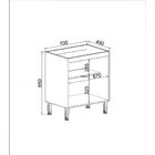 Balcão De Cozinha 2 Portas 70cm Isadora Genialflex