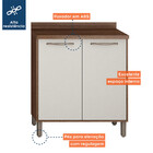 Balcão De Cozinha 2 Portas 80 Cm Áustria Valdemóveis