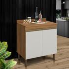 Balcão De Cozinha 2 Portas 80 Cm Nature Off White Gabriela Sh