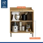 Balcão De Cozinha 2 Portas 80cm Austria  Cinamomo/grafite