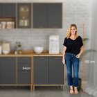 Balcão De Cozinha 2 Portas 80cm Austria  Cinamomo/grafite