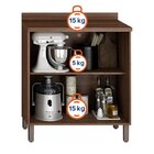 Balcão De Cozinha 2 Portas 80cm Áustria Chocolate/off White