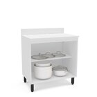 Balcão De Cozinha 2 Portas 80cm X 92,5cm X 52cm Branco/azul