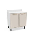 Balcão De Cozinha 2 Portas 80cm X 92,5cm X 52cm Branco/creme