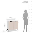 Balcão De Cozinha 2 Portas 92,5cm X 80cm X 52cm Branco/creme