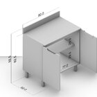 Balcão De Cozinha 2 Portas 92,5cm X 80cm X 52cm Branco/creme