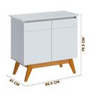 Balcão De Cozinha 2 Portas Branco Acetinado Classic Imcal