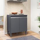 Balcão De Cozinha 2 Portas Cambrigde Cinza Fosco