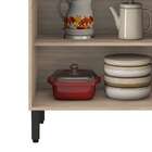 Balcão De Cozinha 2 Portas Com Tampo Firenze Avena Touch Demó