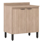 Balcão De Cozinha 2 Portas Com Tampo Firenze Avena Touch Demó