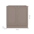 Balcão De Cozinha 2 Portas Com Tampo Nancy Fume